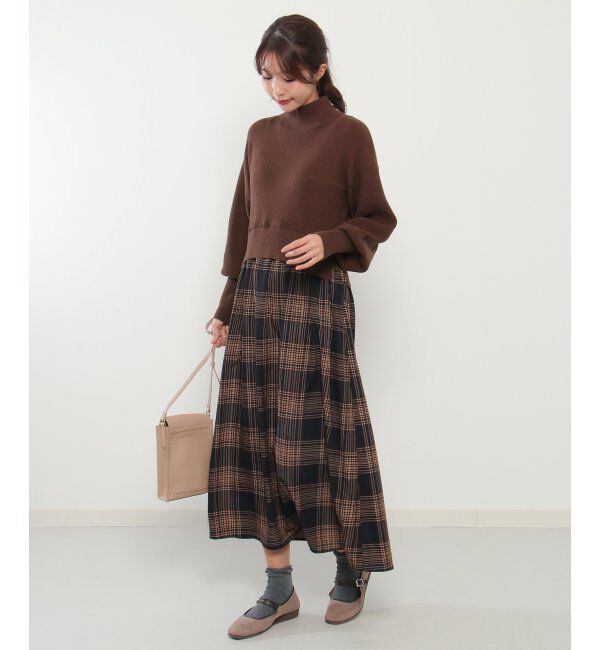 Lbc with Life「ニットドッキングワンピ」|ワンピース|