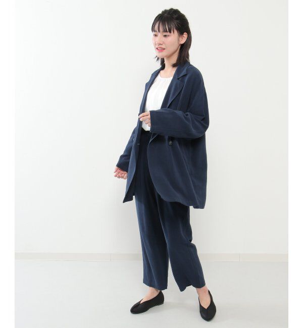 Lbc with Life「【セットアップ対応】レーヨン麻ダブルジャケットコート」|ブルゾン・スタジャン|