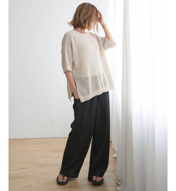 Lbc with Life「2WAYラメメッシュニットプルオーバー」|カーディガン|