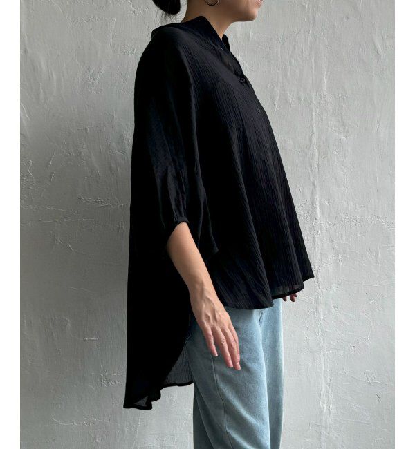 Lbc with Life「ドルマンスリーブ楊柳シャツ」|シャツ・ブラウス|