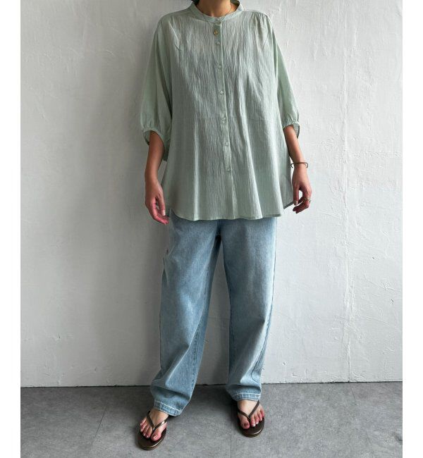 Lbc with Life「ドルマンスリーブ楊柳シャツ」|シャツ・ブラウス|