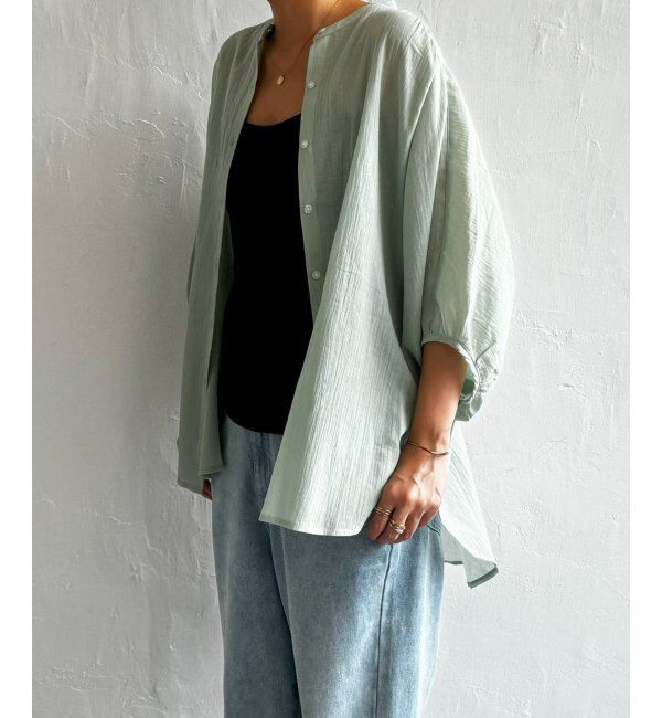 Lbc with Life「ドルマンスリーブ楊柳シャツ」|シャツ・ブラウス|