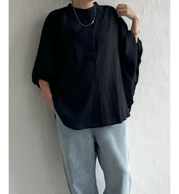 Lbc with Life「ドルマンスリーブ楊柳シャツ」|シャツ・ブラウス|