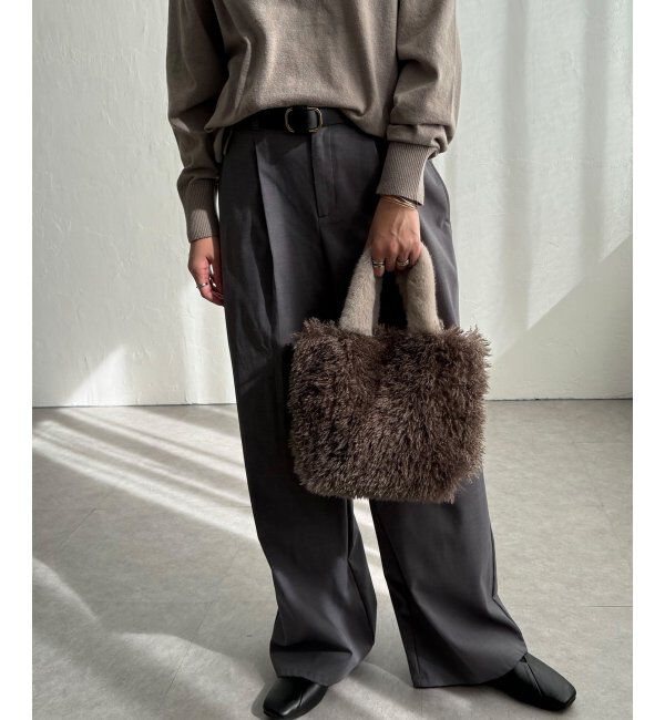 Lbc with Life「エコファーカラー持ち手トートバッグ」|その他|