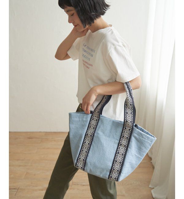 Lbc with Life「キャンバスエスニックテープトートバッグ」|その他|