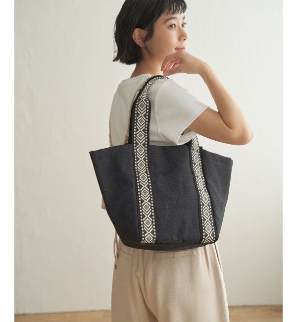 Lbc with Life「キャンバスエスニックテープトートバッグ」|その他|