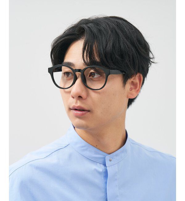  「ボストン型 メガネ│小顔効果 プラスチックフレーム│ビッグシェイプ｜ レンズ交換券付」|メガネ|