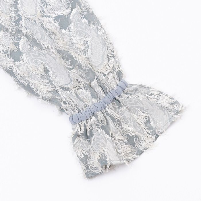 BACKYARD FAMILY「MIND カットジャガードブラウス 通販 ブラウス 長袖 レディース キャンディスリーブ」|シャツ・ブラウス|