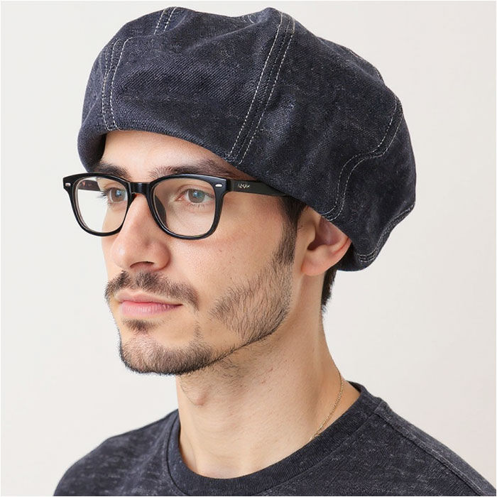 BACKYARD FAMILY「ベレー帽 メンズ 通販 日本製 帽子 ベレー 立体ベレー ボリュームパネルベレー帽 デニム」|その他|