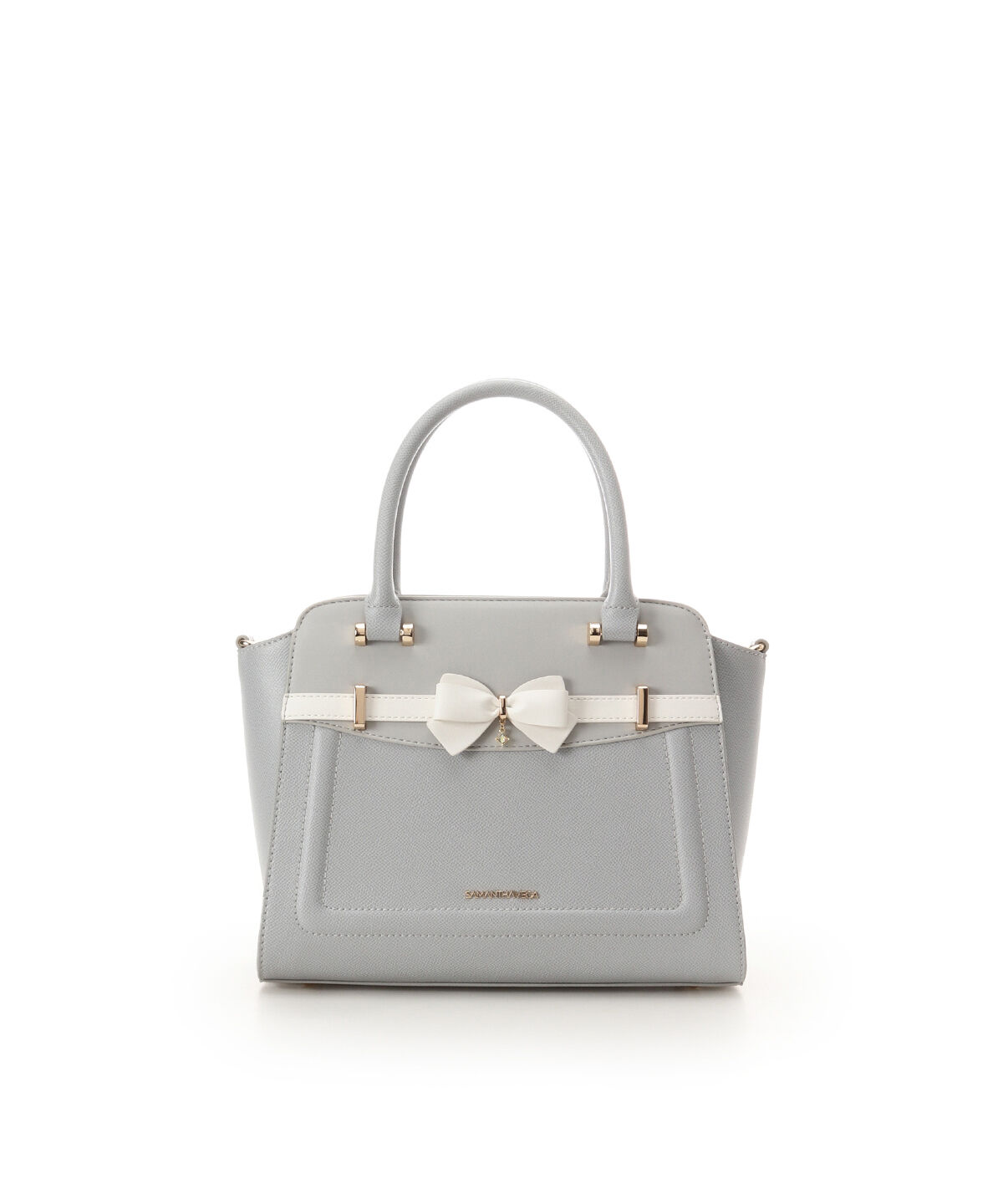 Samantha Vega「バイカラーアクセントリボンハンドバッグ」|ハンドバッグ|