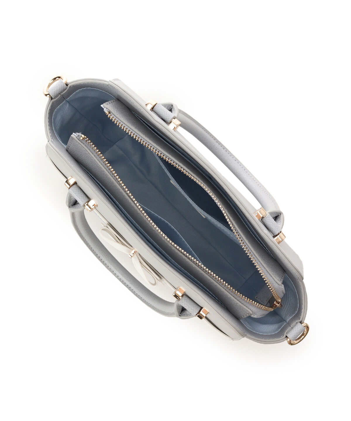 Samantha Vega「バイカラーアクセントリボンハンドバッグ」|ハンドバッグ|