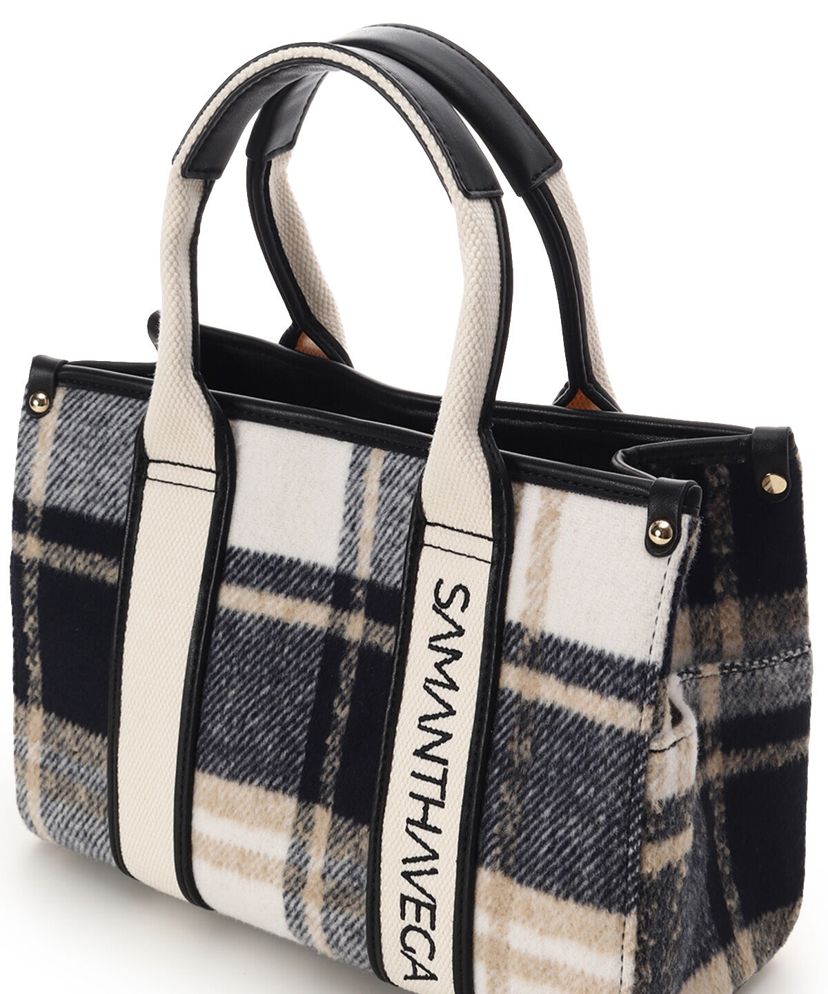 Samantha Vega「ロゴテープチェックハンドバッグ」|ハンドバッグ|