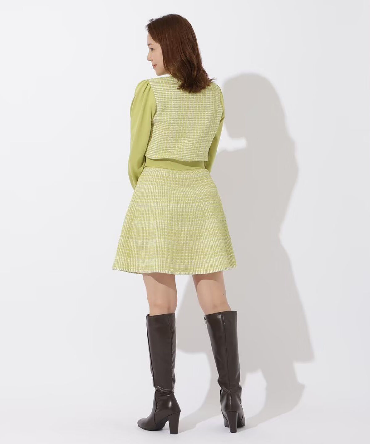 アンドクチュール「ジャガードニットミニスカート」|台形|