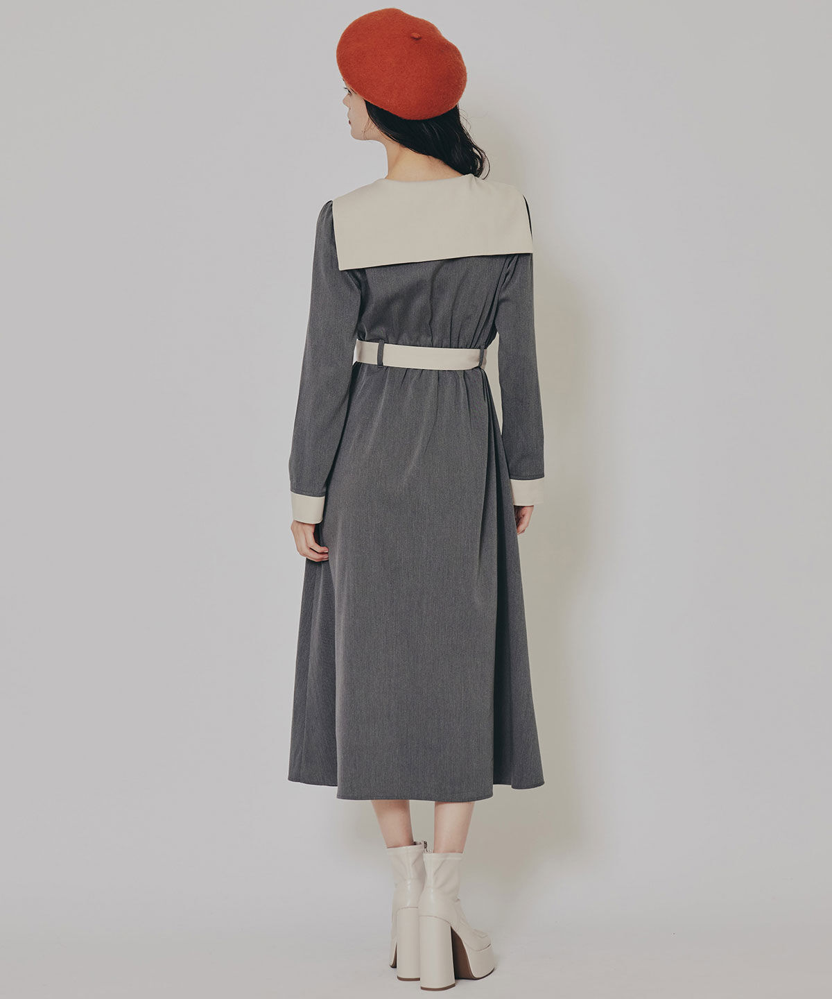 REDYAZEL「BIGセーラーカラーロングワンピース」|ワンピース|