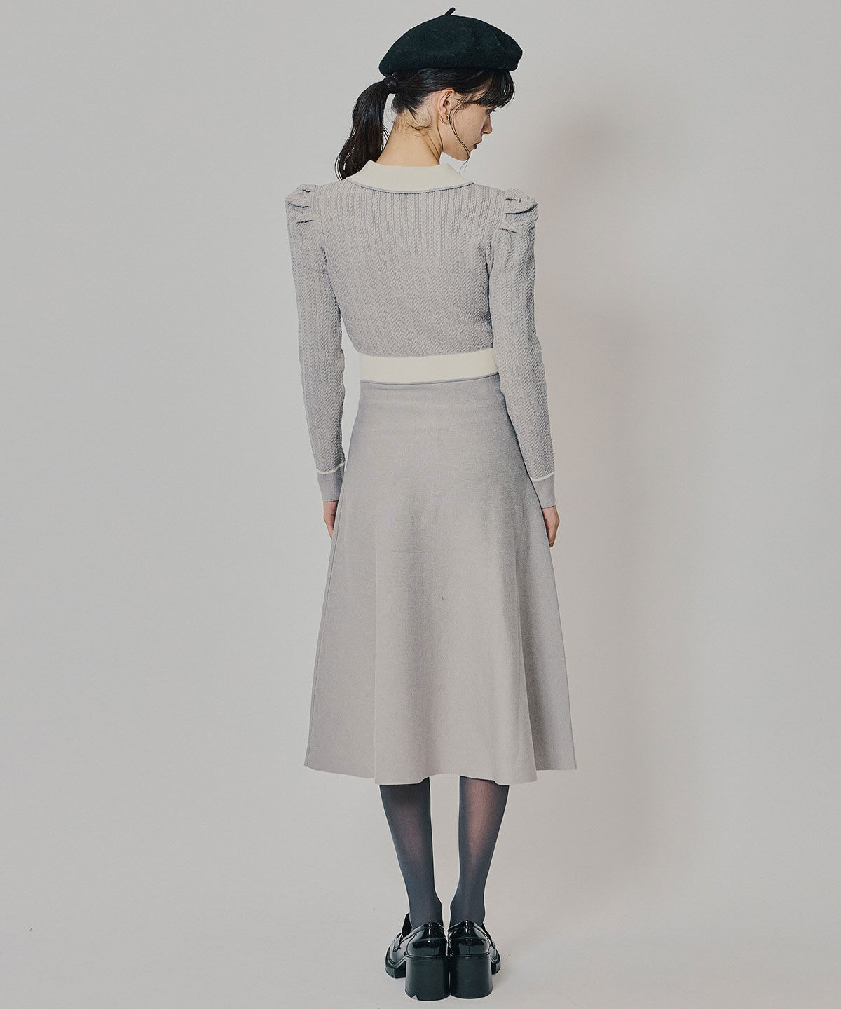 REDYAZEL「マルチケーブルバイカラーニットワンピース」|ワンピース|