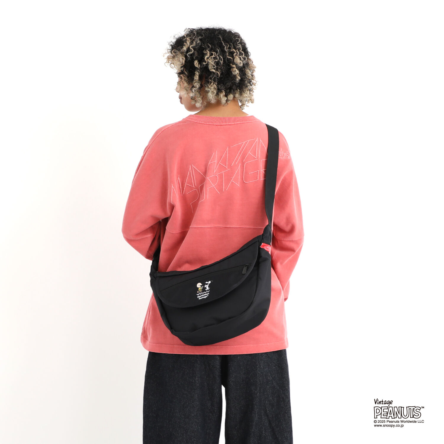 Manhattan Portage「DUET SHOULDER BAG FZP MGNT FLIGHT NYLON BACKING PEANUTS 25」|ショルダー・メッセンジャー|