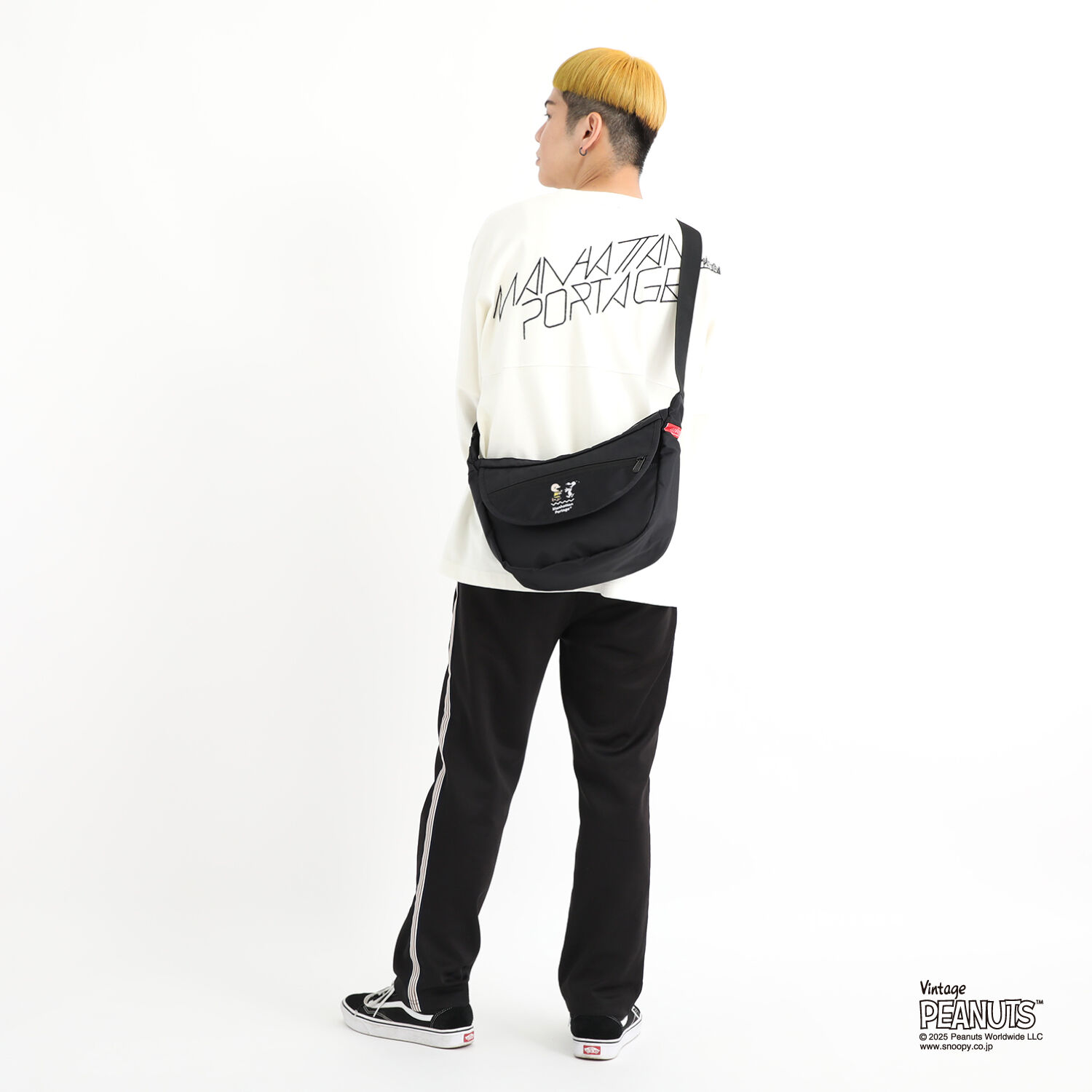 Manhattan Portage「DUET SHOULDER BAG FZP MGNT FLIGHT NYLON BACKING PEANUTS 25」|ショルダー・メッセンジャー|