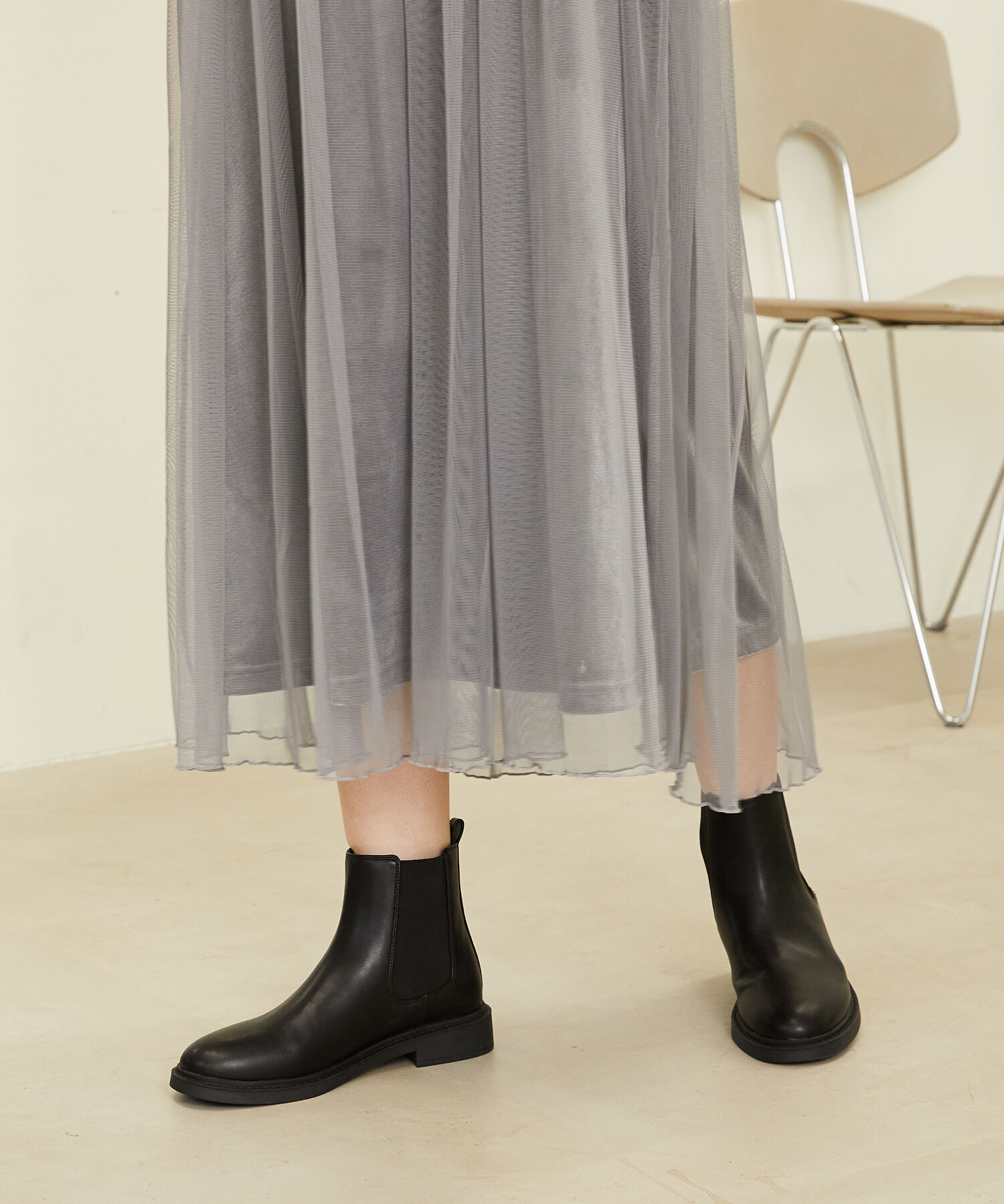 WA Oriental TRaffic「フラット サイドゴア ショートブーツ /32403 ヒール3.5ｃｍ」|ショートブーツ|