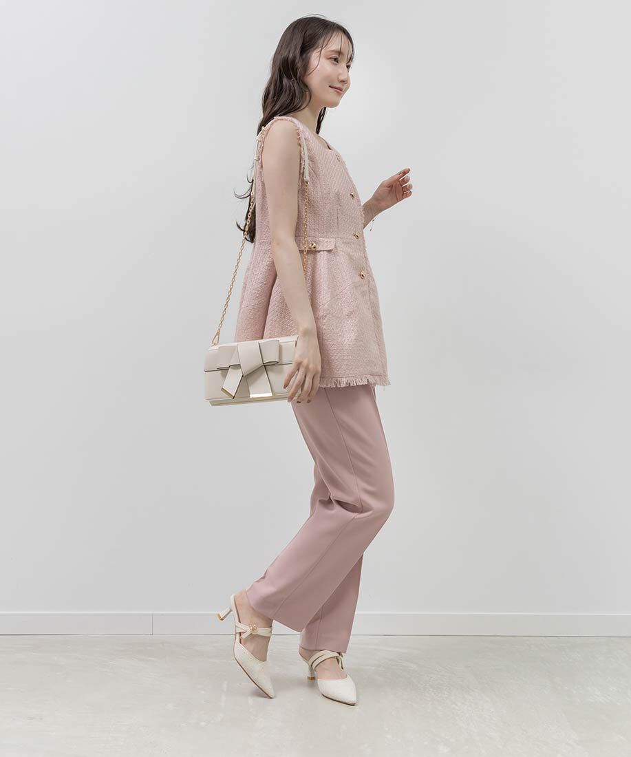  「モノグラムパールミュールパンプス」|パンプス|