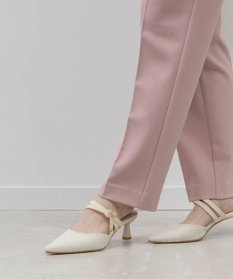  「モノグラムパールミュールパンプス」|パンプス|