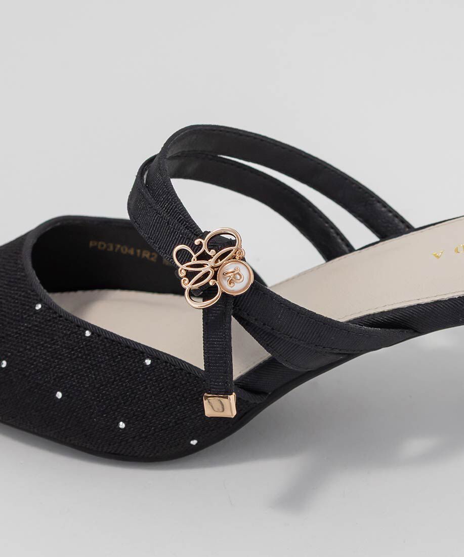  「モノグラムパールミュールパンプス」|パンプス|