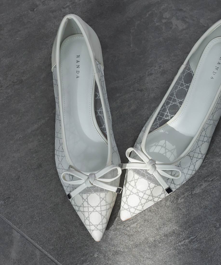  「グリッターラインチュールパンプス」|パンプス|