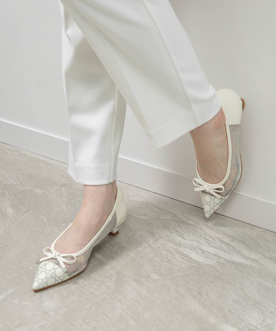  「グリッターラインチュールパンプス」|パンプス|