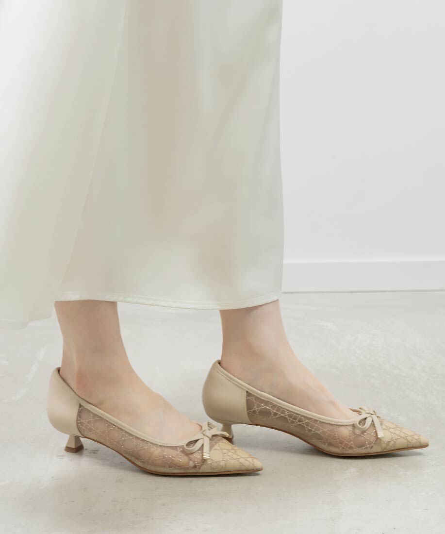  「グリッターラインチュールパンプス」|パンプス|