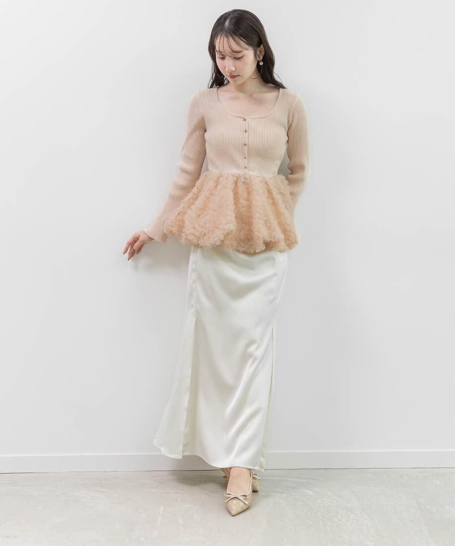  「グリッターラインチュールパンプス」|パンプス|