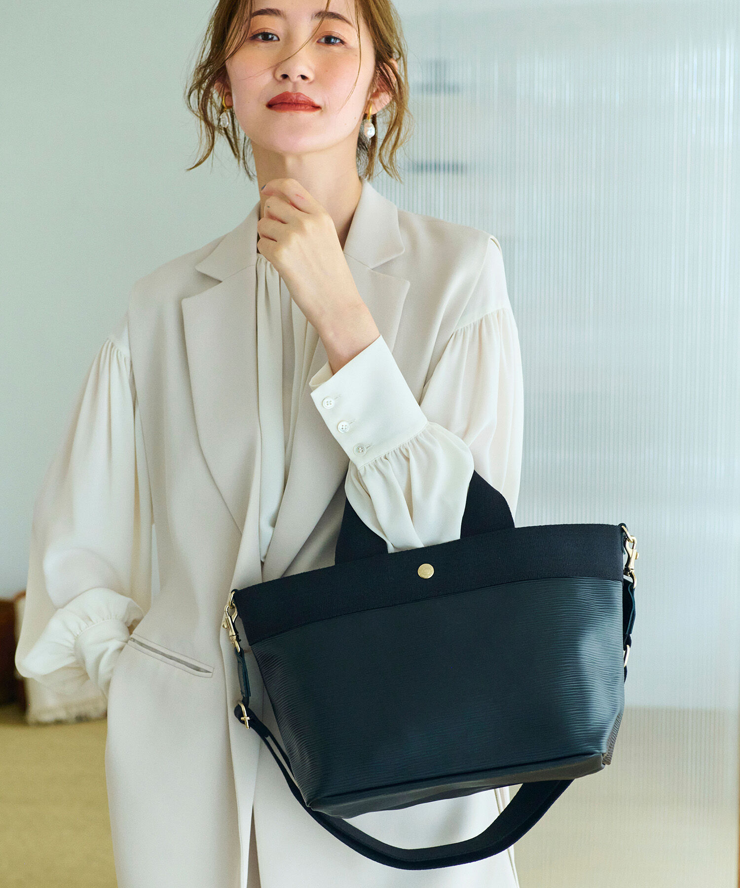 TOPKAPI BREATH「【人気色が限定復活！】【Breath TOPKAPI】RIPPLE リプル トート バッグ M（ショルダー付き）」|トートバッグ|