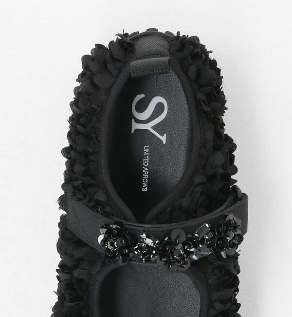 SY UNITED ARROWS「＜SY＞ フラワービジューベルクロ フラット20&uarr;」|パンプス|