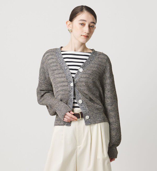 UNITED ARROWS「カラーヤーン Vネック カーディガン ‐ウォッシャブル‐」|カーディガン|