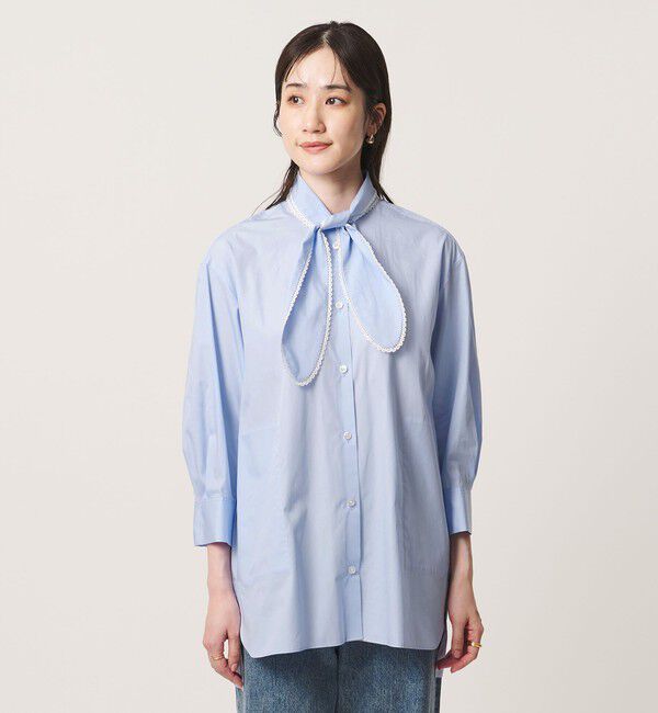 UNITED ARROWS「リボン ボウタイ チュニック シャツ」|シャツ・ブラウス|