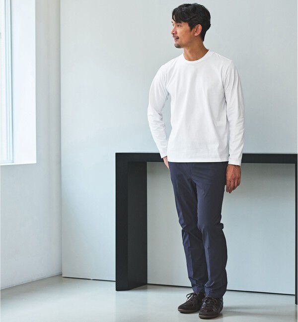 UNITED ARROWS green label relaxing「【WEB限定】JUST fit ジャケイン クルーネック 長袖 Tシャツ -吸水速乾・抗菌-」|Tシャツ・カットソー|