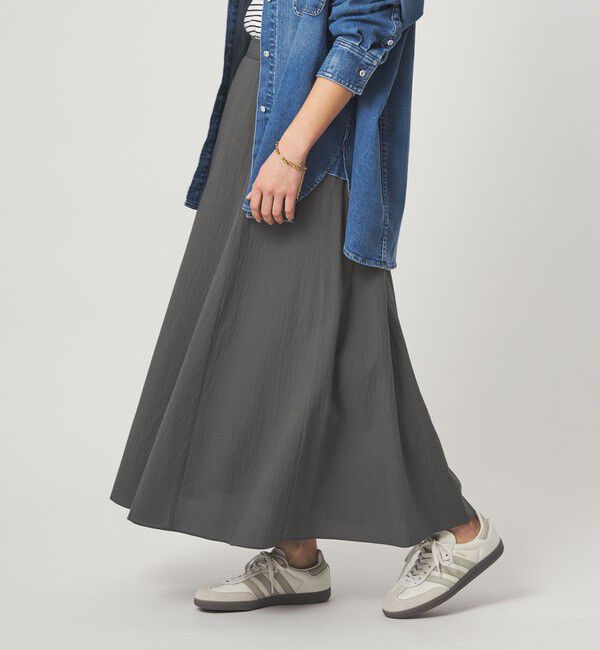 UNITED ARROWS green label relaxing「ポコポコ フレア スカート」|フレア|DK.GRAY
