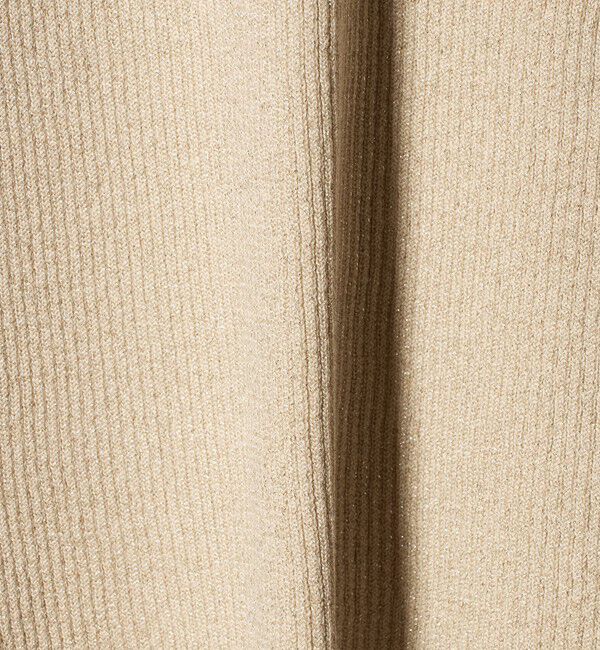 UNITED ARROWS green label relaxing「ラメ リブ クルーネック ニット プルオーバー」|ニット・セーター|