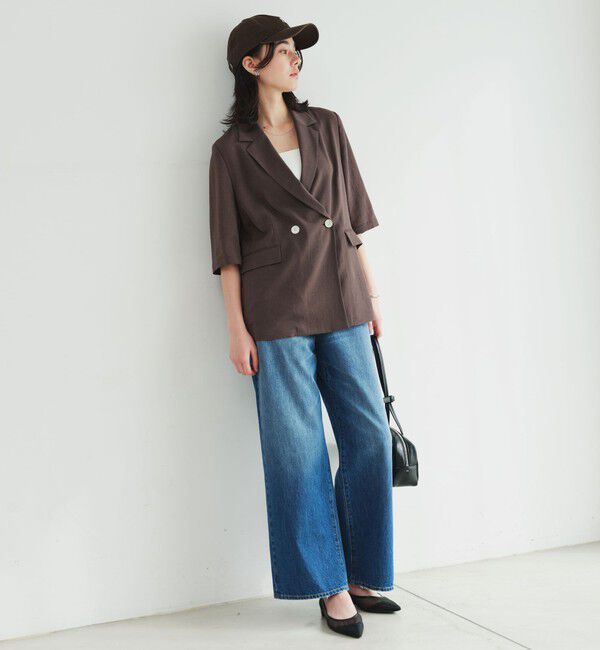 UNITED ARROWS green label relaxing「【結論シリーズ】シアーエアミドルスリーブジャケット［size SHORTあり］」|テーラードジャケット|