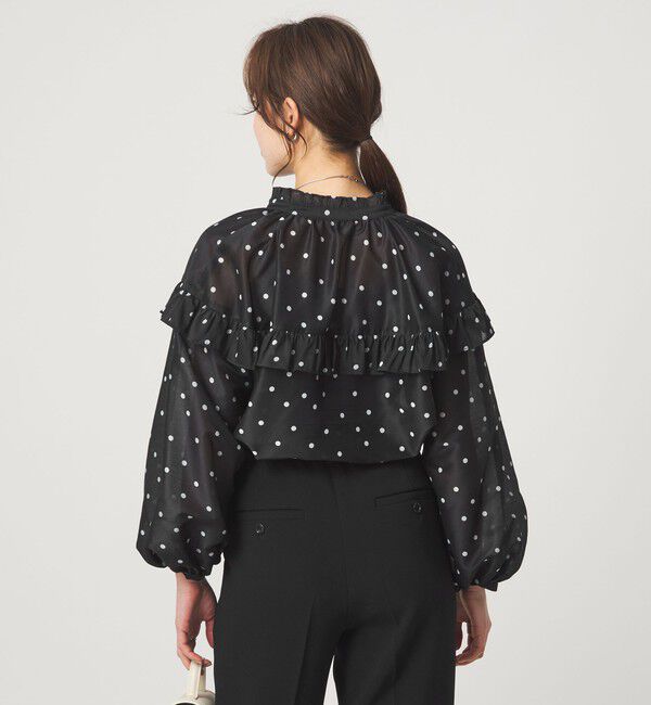 UNITED ARROWS green label relaxing「カールマイヤー ヨーク フリル ブラウス マシンウォッシャブル 通気性」|シャツ・ブラウス|