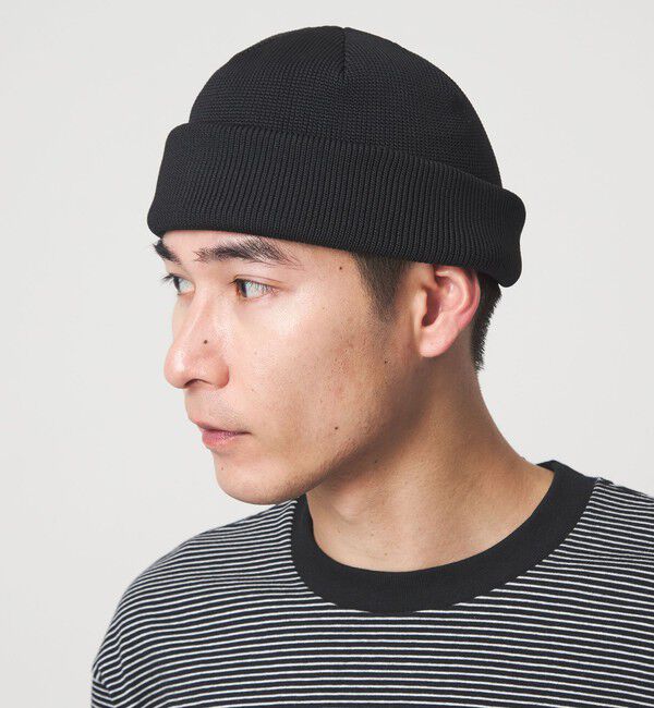 UNITED ARROWS green label relaxing「GLR ロー ニットキャップ」|ニット帽|BLACK