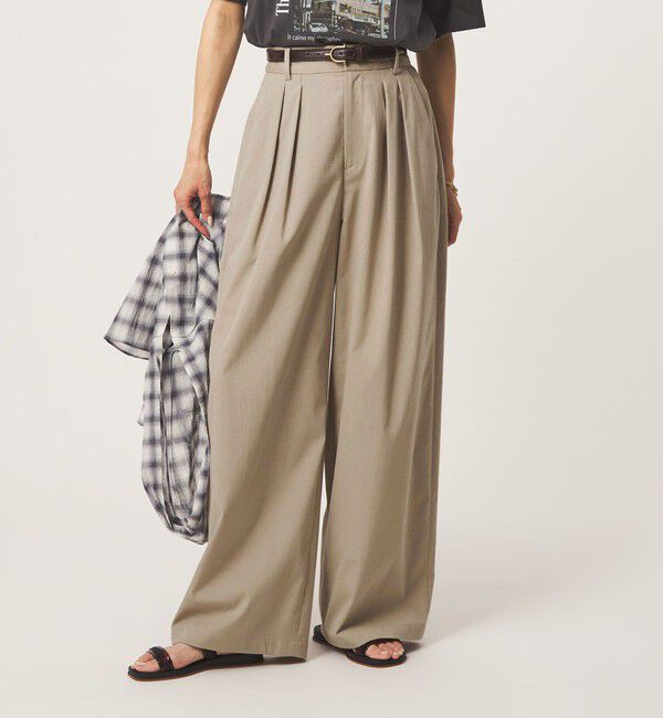 UNITED ARROWS green label relaxing「【WEB限定】＜at ease＞オルマイ スラックス ストレッチ UVカット」|スラックス|