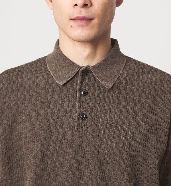 UNITED ARROWS green label relaxing「【別注】＜Healthknit＞ガーメントダイ ニット 半袖 ポロシャツ」|ポロシャツ|