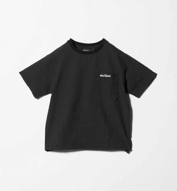 UNITED ARROWS green label relaxing「【別注】＜WILD THINGS＞ ポケット プルオーバー Tシャツ / キッズ 110cm-130cm」|シャツ・ブラウス|BLACK