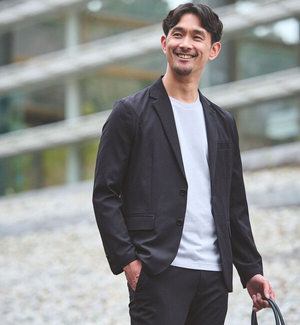 UNITED ARROWS green label relaxing「【WEB限定】JUST fit エアリーカルゼ ナロー セットアップ-2WAYストレッチ・吸水速乾-」|スーツ|