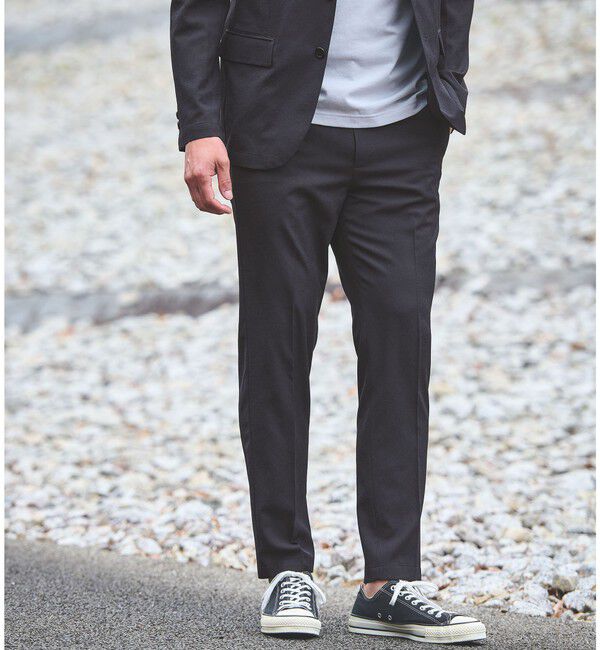 UNITED ARROWS green label relaxing「【WEB限定】JUST fit エアリーカルゼ ナロー セットアップ-2WAYストレッチ・吸水速乾-」|スーツ|