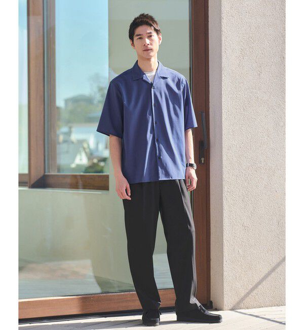 UNITED ARROWS green label relaxing「ウォッシャブルトロ オープンカラー シャツ -ストレッチ-」|シャツ・ブラウス|