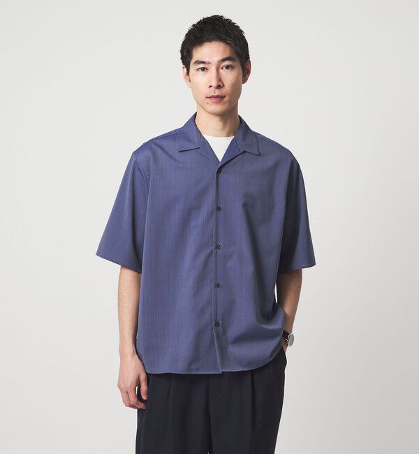 UNITED ARROWS green label relaxing「ウォッシャブルトロ オープンカラー シャツ -ストレッチ-」|シャツ・ブラウス|