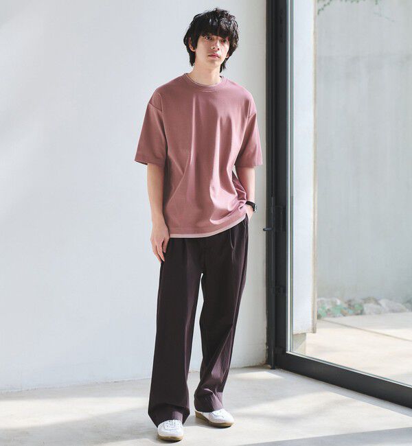 UNITED ARROWS green label relaxing「ピケ フェイクレイヤード クルーネック 半袖 Ｔシャツ」|Tシャツ・カットソー|