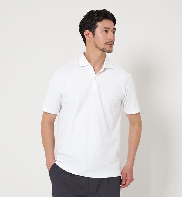 BEAUTY&YOUTH UNITED ARROWS「【WEB限定 WARDROBE SMART】ステイ クリーン ピケ スキッパー ポロシャツ【抗菌防臭】」|ポロシャツ|