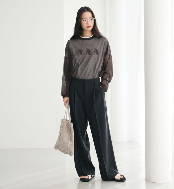 BEAUTY&YOUTH UNITED ARROWS「ポリエステルブレンド ２タック タブワイドパンツ」|その他|