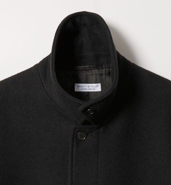 BEAUTY&YOUTH UNITED ARROWS「【WEB限定 WARDROBE SMART】PE メルトン バルカラーコート」|ステンカラーコート|